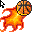 flaming basketball.cur