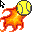 flaming tennisball.cur