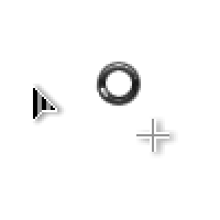 black aero cursor white outline