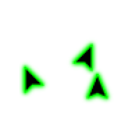 Green Neon Laser Glow Simple Stylish Cursors