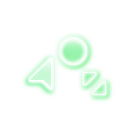 Green Neon Laser Glow Simple Stylish Cursors