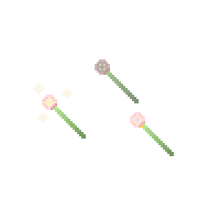 Cute Green and Pink Magic Wand Cursors