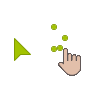 Metro X3 Light Lime Cursors