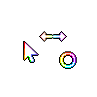 New Rainbow Black Outline Cursors