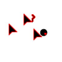 Red And Black Cursors