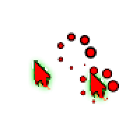 Red And Black With A Green Glow (W.I.P) Cursors