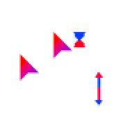Red And Blue Cursors