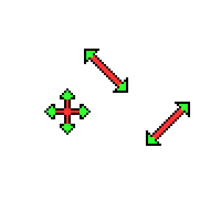Resize Red and Green Cursors