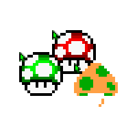 Retro Mushroom Green Cursors