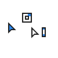 Sans Light Blue Cursors