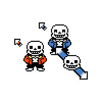Undertale Ink Sans and Paintbrush cursor – Custom Cursor