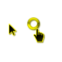 Windows 7 Black Infernal Light Yellow Edit Cursors