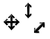 BLAcK 3D Horizontal/Verktikal/Diagonal Updated Cursor Set thumbnail