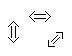 Black/White 3D Arrow Horizontal/Verktikal/Diagonal Teaser