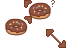Brown Donut with sparks kawaii