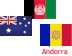 6 countries flags that start with 'A'