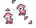 cute pink deer