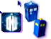 Doctor Who Tardis, Dalek, Doctor