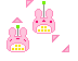 kawaii pink bunny phone