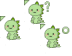 (READ DESCRIPTION!) Kawaii Green Dino