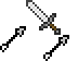Minecraft arrow and sword