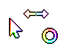 New Rainbow Black Outline Cursor Set thumbnail