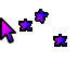 Pink and blue stars