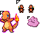 Pokemon Charmander and Ditto