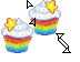 Rainbow Star Cupcake
