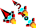 The mystyrious crystal flame with rainbow, glowing and neon (VIBGYOR pointers)