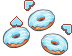 Cute Kawaii Donuts Blue