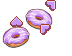 Cute Kawaii Donuts Purple