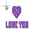 purple glitter heart.ani