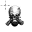 chrome skull gas mask.cur Preview