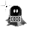 Black Ghost with Boo Sign.cur