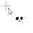 A skull with white arrow.cur Preview