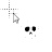 A skull with white arrow.cur