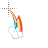 Rainbow bolt handwriting or normal select.cur Preview