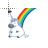 unicorn with rainbow normal select.cur Preview
