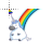 unicorn with rainbow normal select.cur