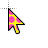 Yellow Cursor With Pink Dots.cur Preview