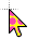 Yellow Cursor With Pink Dots.cur