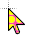 Pink Cursor With Yellow Dots.cur Preview