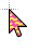 Pink Cursor With Yellow Waves.cur Preview