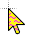 Yellow Cursor With Pink Waves.cur Preview