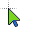 Blue and green cursor.cur Preview