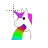 pink maned unicorn pukes a rainbow non-animated normal select.cu