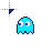 pac-man ghost blue left cursor.ani Preview