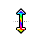 Rainbow arrow vertical resize.ani Preview