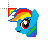 rainbow dash head.cur
